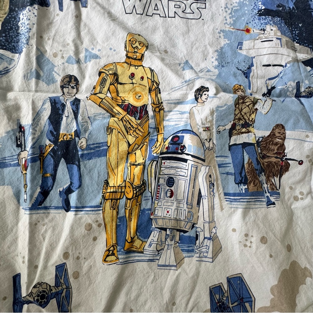 Pottery Barn Kids Star Wars Empire Strikes Back TWIN Flat Sheet ONLY 100% Cotton